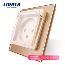 Carica l'immagine nel visualizzatore di Gallery, Livolo EU Standard Israel Power Socket,Crystal Glass Panel, AC 100~250V 16A