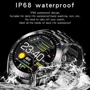 LIGE 2020 New Full circle touch screen Mens Smart Watches IP68 Waterproof Sports Fitness Watch