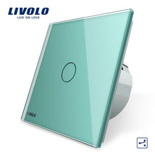 Carica l&#39;immagine nel visualizzatore di Gallery, Livolo EU Standard Wall Switch 2 Way Control Touch Screen Switch,  Crystal Glass Panel
