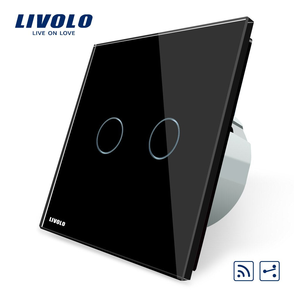 Livolo EU standard Remote Switch, VL-C702SR-12,2 Gang 2 Way Wireless Remote