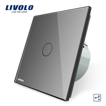 Charger l&#39;image dans la galerie, Livolo EU Standard Wall 2 Way Touch Control Switch, 7colors Crystal Glass Panel