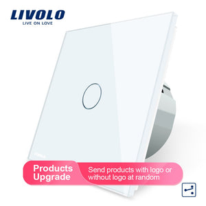 Livolo EU Standard Wall Switch 2 Way Control Touch Screen Switch,  Crystal Glass Panel