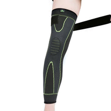 Charger l&#39;image dans la galerie, Hot elastic yellow-green stripe sports lengthen knee pad leg sleeve non-slip