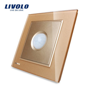 Livolo New Human Induction Switch, motion sensor switch ,Crystal Glass Panel led light