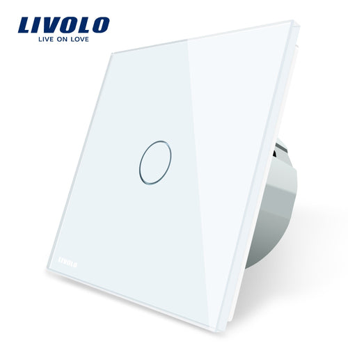 Livolo Wall Light Touch Switch With Crystal Glass Panel,colorful switch,led indicator light