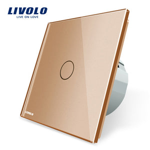 Livolo Wall Light Touch Switch With Crystal Glass Panel,colorful switch,led indicator light