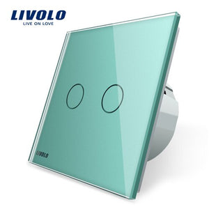 Livolo Wall Light Touch Switch With Crystal Glass Panel,colorful switch,led indicator light