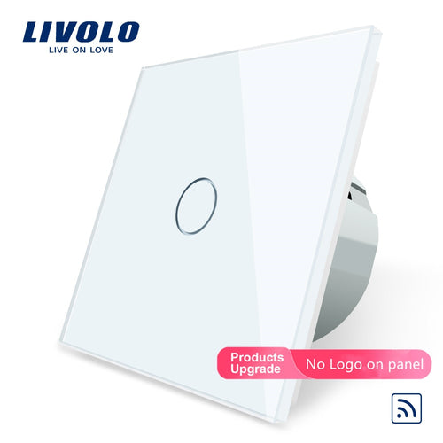 Livolo EU Standard Wall Light Remote Touch Switch,1gang 1way ,Glass Panel