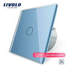 Carica l&#39;immagine nel visualizzatore di Gallery, Livolo EU Standard Wall Light Remote Touch Switch,1gang 1way ,Glass Panel