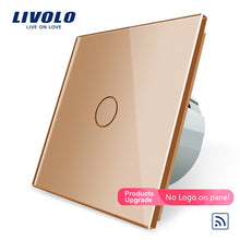 Charger l&#39;image dans la galerie, Livolo EU Standard Wall Light Remote Touch Switch,1gang 1way ,Glass Panel