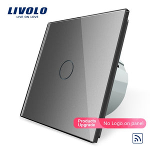 Livolo EU Standard Wall Light Remote Touch Switch,1gang 1way ,Glass Panel