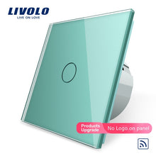 Carica l&#39;immagine nel visualizzatore di Gallery, Livolo EU Standard Wall Light Remote Touch Switch,1gang 1way ,Glass Panel