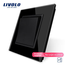 Carica l&#39;immagine nel visualizzatore di Gallery, Livolo EU standard   Luxury White/Black crystal glass panel, Push button 2 Way switch