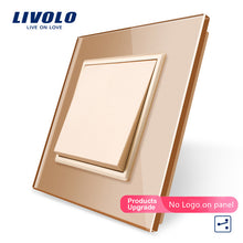 Laden Sie das Bild in den Galerie-Viewer, Livolo EU standard   Luxury White/Black crystal glass panel, Push button 2 Way switch