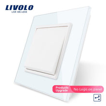 Charger l&#39;image dans la galerie, Livolo EU standard   Luxury White/Black crystal glass panel, Push button 2 Way switch
