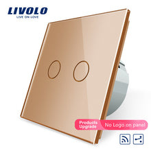 Charger l&#39;image dans la galerie, Livolo EU Standard Touch Remote Switch, White Crystal Glass Panel
