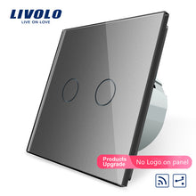 Load image into Gallery viewer, Livolo EU Standard Touch Remote Switch, White Crystal Glass Panel