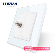 Carica l&#39;immagine nel visualizzatore di Gallery, Livolo, Crystal Glass Panel,C791ST-11,1 Gang Satellite Socket , Without Plug adapter