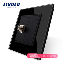 Load image into Gallery viewer, Livolo, Crystal Glass Panel,C791ST-11,1 Gang Satellite Socket , Without Plug adapter