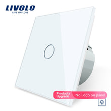 Laden Sie das Bild in den Galerie-Viewer, Livolo EU Standard Dimmer Wall Switch, Crystal Glass Panel,  1Gang 1 Way Dimmer