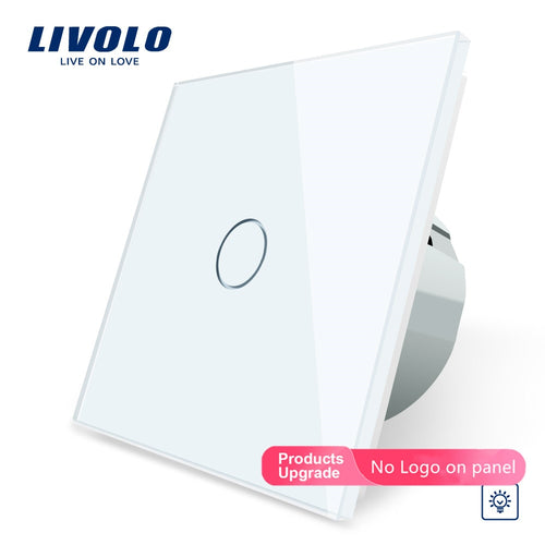 Livolo EU Standard Dimmer Wall Switch, Crystal Glass Panel,  1Gang 1 Way Dimmer