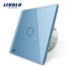 Laden Sie das Bild in den Galerie-Viewer, Livolo Wall Touch Sensor Switch,EU Standard Light Switch,Crystal Glass switch power,1Gang 1Way
