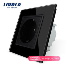 Load image into Gallery viewer, Livolo EU Standard Power Socket, White Crystal Glass Panel, AC 110~250V 16A