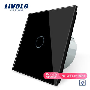 Livolo EU Standard Dimmer Wall Switch, Crystal Glass Panel,  1Gang 1 Way Dimmer