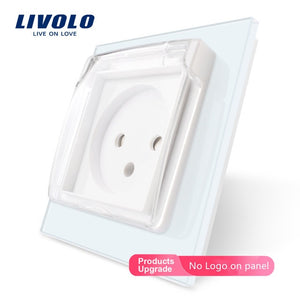 Livolo EU Standard Israel Power Socket,Crystal Glass Panel, AC 100~250V 16A