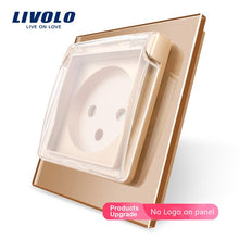 Charger l&#39;image dans la galerie, Livolo EU Standard Israel Power Socket,Crystal Glass Panel, AC 100~250V 16A