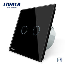Laden Sie das Bild in den Galerie-Viewer, Manufacturer, Livolo EU Standard Touch Switch, 2 Gang 2 Way Control, 3 Colors