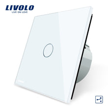 Laden Sie das Bild in den Galerie-Viewer, Livolo EU Wall Switch 2 Way Control Switch, Crystal Glass Panel, Wall Light Touch Screen