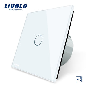 Livolo EU Wall Switch 2 Way Control Switch, Crystal Glass Panel, Wall Light Touch Screen