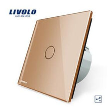 Charger l&#39;image dans la galerie, Livolo EU Wall Switch 2 Way Control Switch, Crystal Glass Panel, Wall Light Touch Screen
