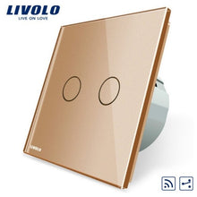 Load image into Gallery viewer, Livolo VL-C702SR-15, Touch Remote Switch, 2 Gangs 2 Way, AC 220~250V + LED Indicator