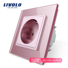 Laden Sie das Bild in den Galerie-Viewer, Livolo luxury Wall Touch Sensor Switch,Light Switch,Crystal Glass,Power Socket