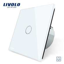 Carica l&#39;immagine nel visualizzatore di Gallery, Livolo EU Standard, Door Bell Switch, Crystal Glass Switch Panel, 220~250V