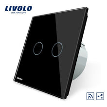 Charger l&#39;image dans la galerie, Livolo Touch Remote Switch, 2 Gangs 2 Way, AC 220~250V + LED Indicator