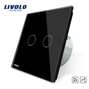Livolo Touch Remote Switch, 2 Gangs 2 Way, AC 220~250V + LED Indicator