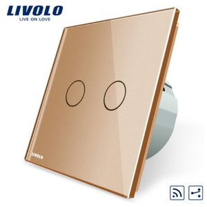 Livolo Touch Remote Switch, 2 Gangs 2 Way, AC 220~250V + LED Indicator
