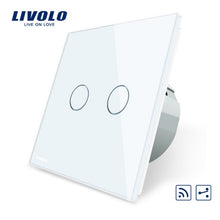 Charger l&#39;image dans la galerie, Livolo Touch Remote Switch, 2 Gangs 2 Way, AC 220~250V + LED Indicator