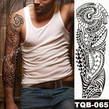 Load image into Gallery viewer, Large Arm Sleeve Tattoo Lion Crown King Rose Waterproof Temporary Tatoo Sticker Wild Wolf Tiger Men Full Skull Totem Tatto