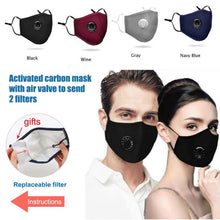 Carica l&#39;immagine nel visualizzatore di Gallery, Mask with Breathing Valve Filter Protective Mask Respirator Reusable KN95 mask N95