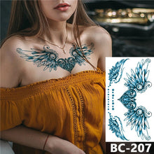 Laden Sie das Bild in den Galerie-Viewer, 1 Sheet Chest Body Tattoo Temporary Waterproof Jewelry Lace Totem Lotus Mandala tatto Decal Waist Art Tatoo Sticker Women
