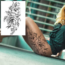 Carica l&#39;immagine nel visualizzatore di Gallery, Realistic Sexy Peony Tattoos Temporary Women Adult Flower Arm Tattoos Sticker Waterproof Fake Floral Bloosom Body Leg Art Tatoos