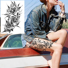 Charger l&#39;image dans la galerie, Realistic Sexy Peony Tattoos Temporary Women Adult Flower Arm Tattoos Sticker Waterproof Fake Floral Bloosom Body Leg Art Tatoos