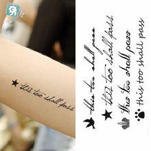 Carica l&#39;immagine nel visualizzatore di Gallery, Waterproof Temporary Tattoo sticker on ear finger music note bird stars line streak henna tatto flash tatoo fake for women 24