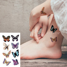 Load image into Gallery viewer, Waterproof Temporary Tattoo sticker on ear finger music note bird stars line streak henna tatto flash tatoo fake for women 24
