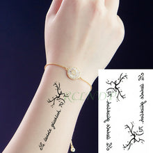 Laden Sie das Bild in den Galerie-Viewer, Waterproof Temporary Tattoo sticker on ear finger music note bird stars line streak henna tatto flash tatoo fake for women 24