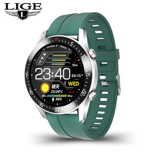 LIGE 2020 New Full circle touch screen Mens Smart Watches IP68 Waterproof Sports Fitness Watch